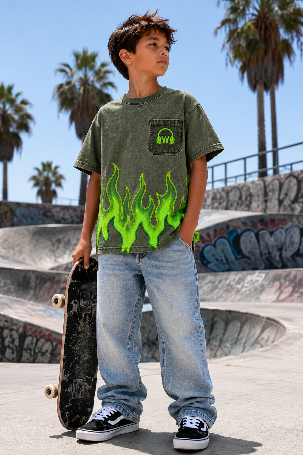NEON FLAME TEE