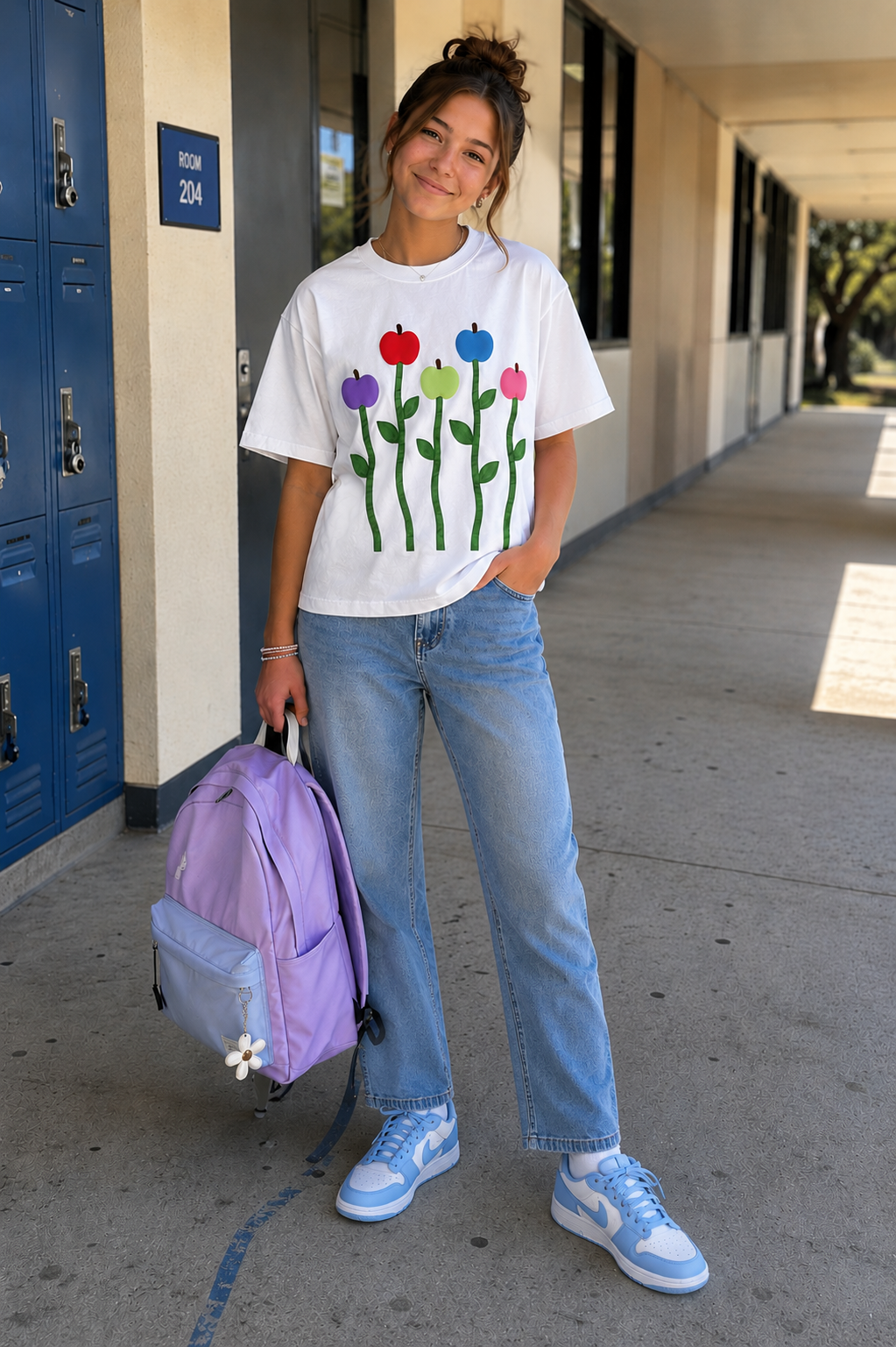Flower apples tee